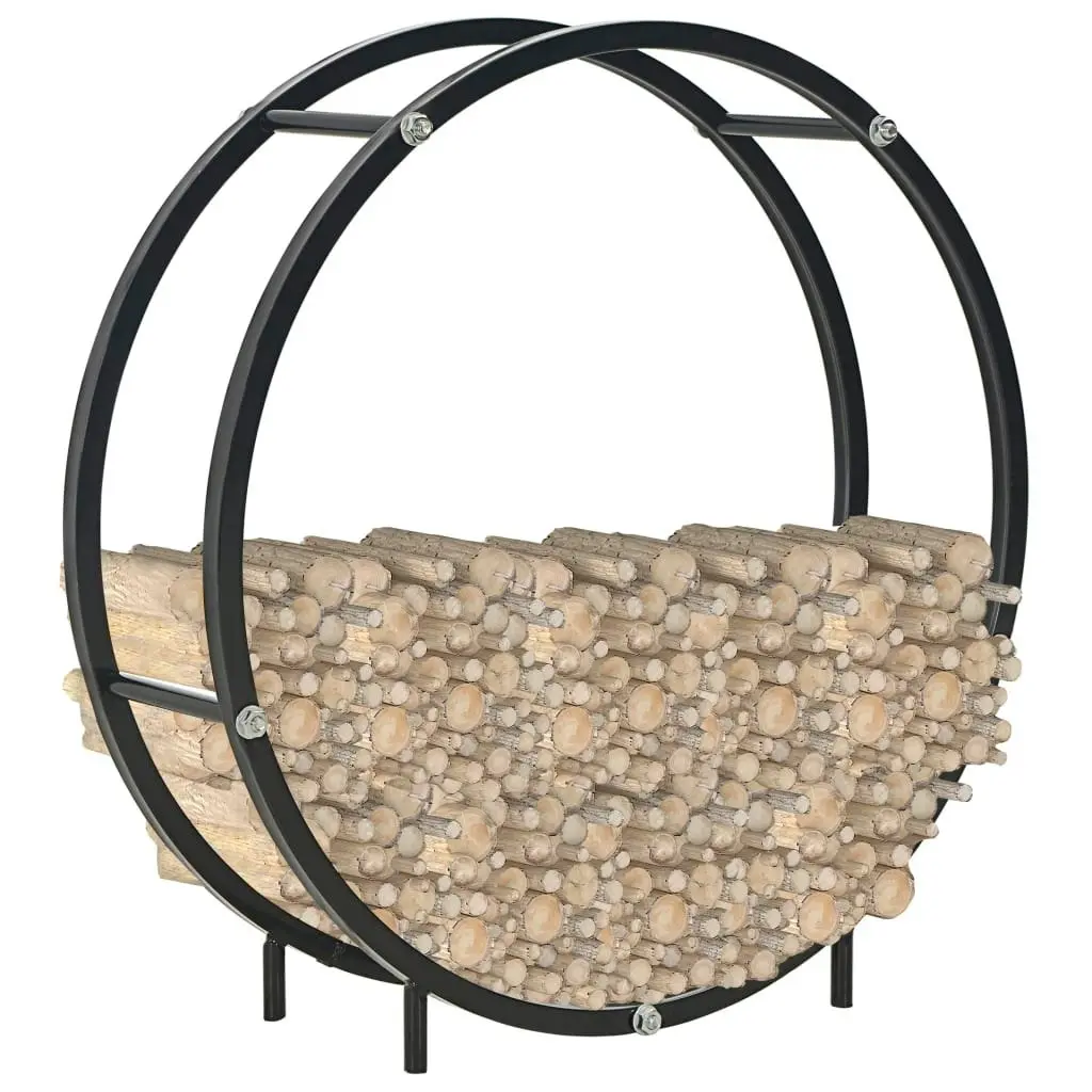 Firewood Rack Black 70x20x70 cm Steel 284701