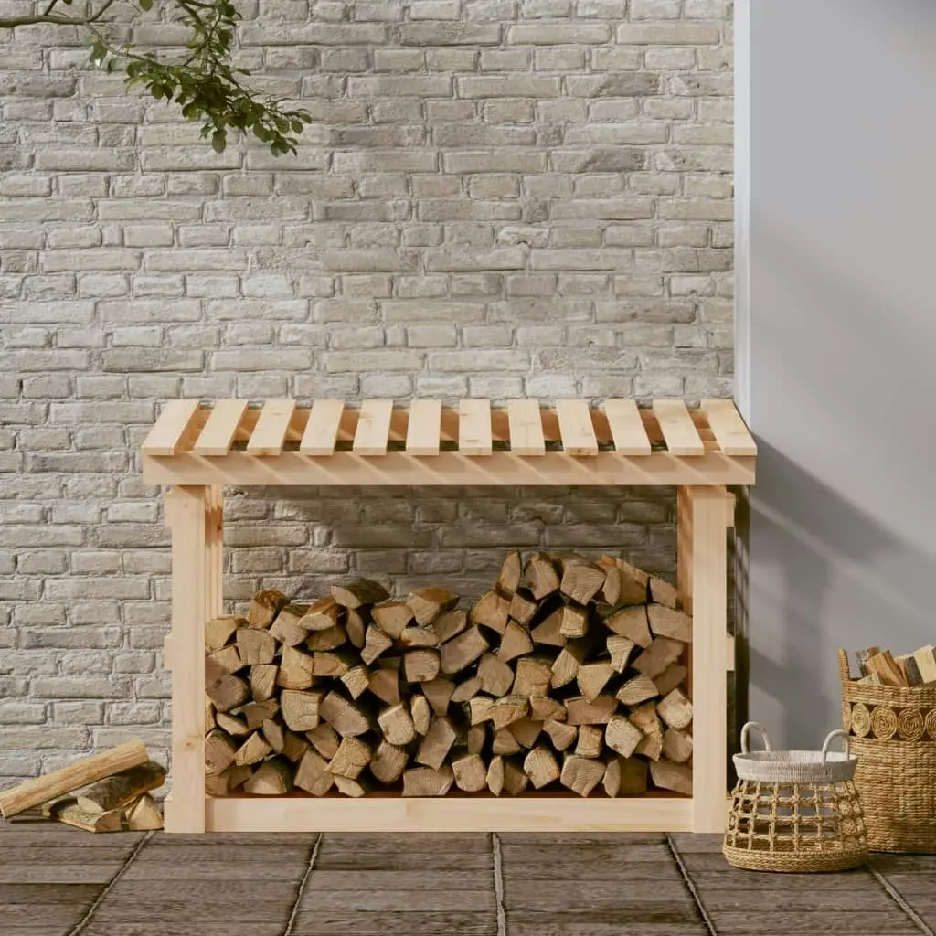 Firewood Rack 108x64.5x77 cm Solid Wood Pine 822432