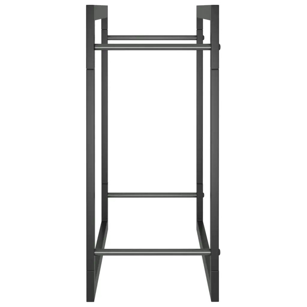 Firewood Rack Matt Black 50x28x56 cm Steel 350304