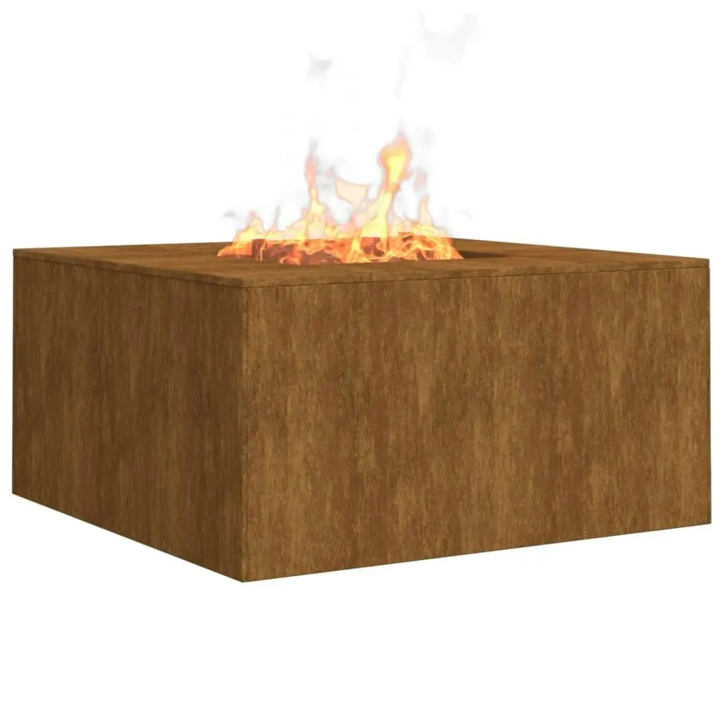 Fire Pit 60x60x30 cm Corten Steel 824541