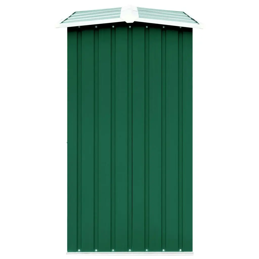 Garden Log Storage Shed Galvanised Steel 330x92x153 cm Green 47086