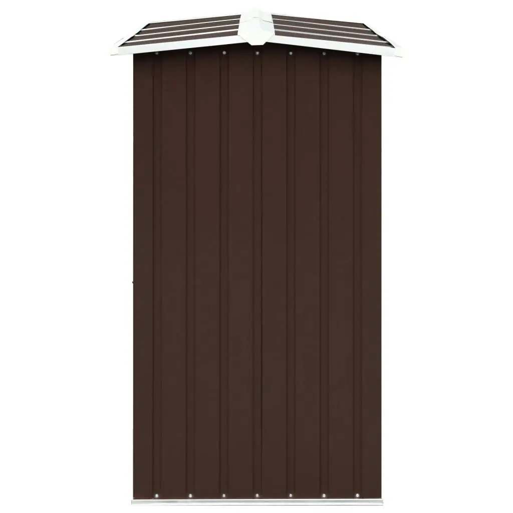 Garden Log Storage Shed Galvanised Steel 330x92x153 cm Brown 47087