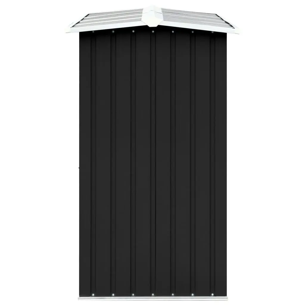 Garden Log Storage Shed Galvanised Steel 330x92x153 cm Anthracite 47088