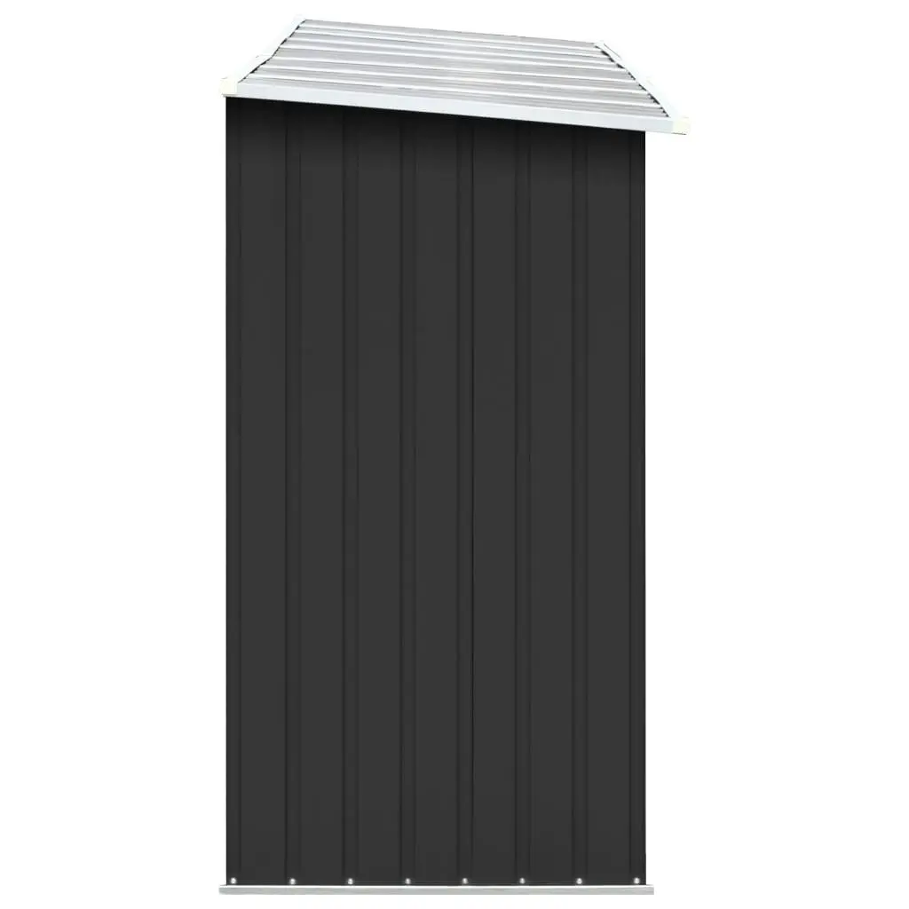 Garden Log Storage Shed Galvanised Steel 330x84x152 cm Anthracite 47085