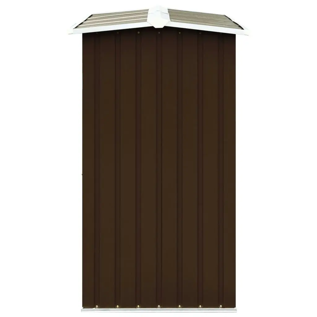 Log Storage Shed Galvanised Steel 172x91x154 cm Brown 47081