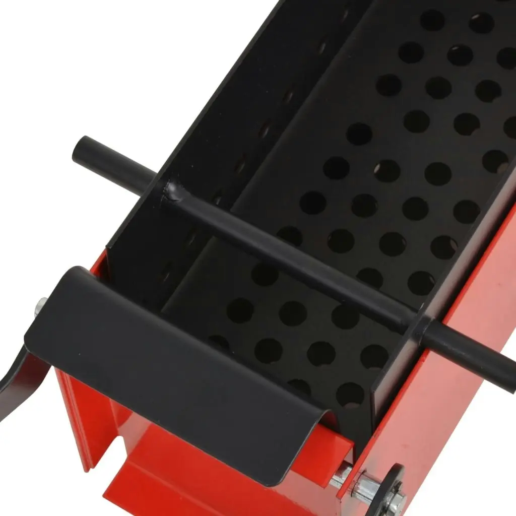 Paper Log Briquette Maker Steel 34x14x14 cm Black and Red 142921