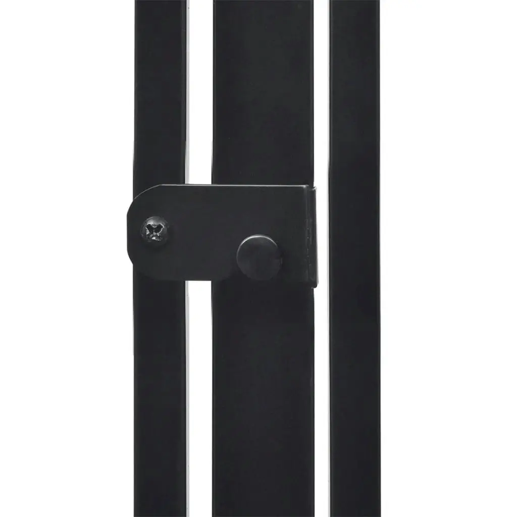 Pet Fireplace Fence Steel Black 242684