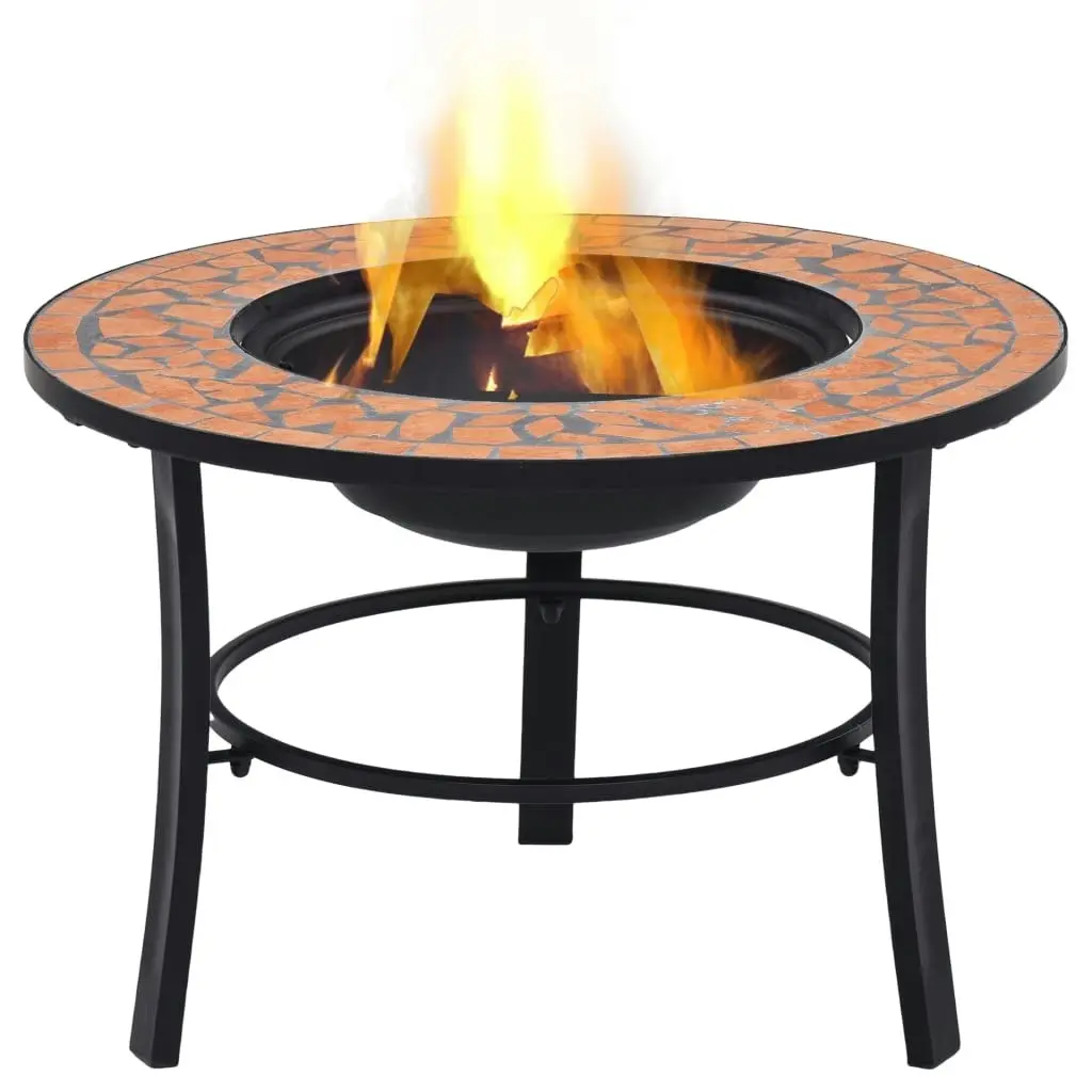 vidaXL Mosaic Fire Pit Terracotta 68cm Ceramic 46719