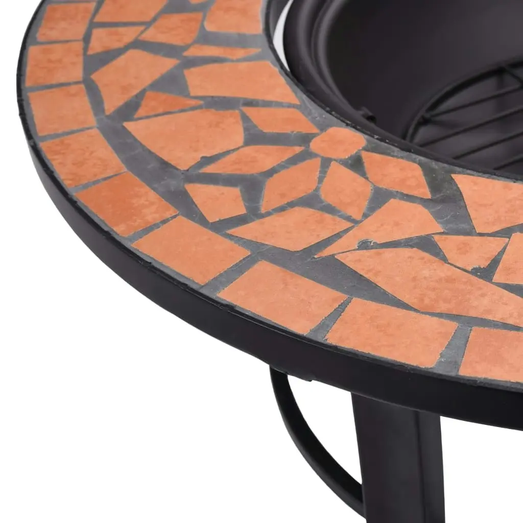 vidaXL Mosaic Fire Pit Terracotta 68cm Ceramic 46719