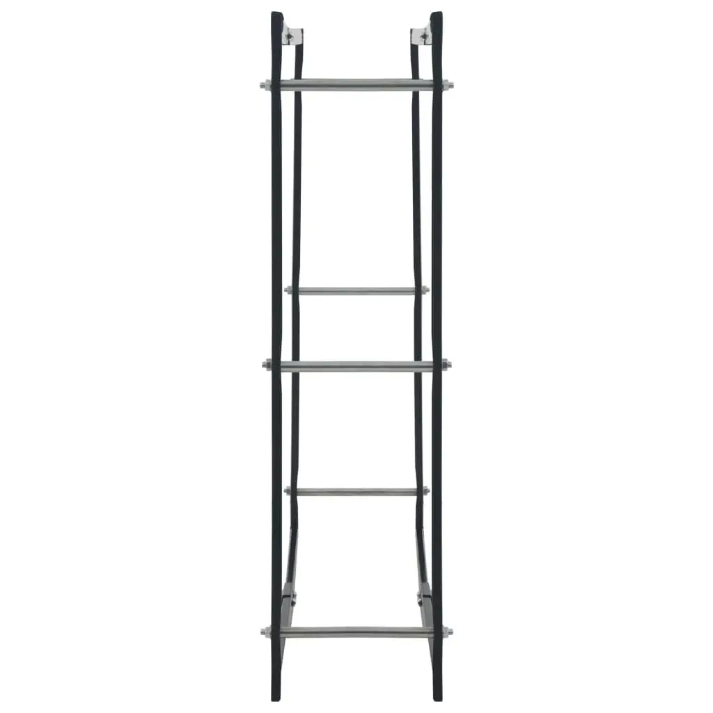 Firewood Rack Black 100x25x100 cm Steel 286288