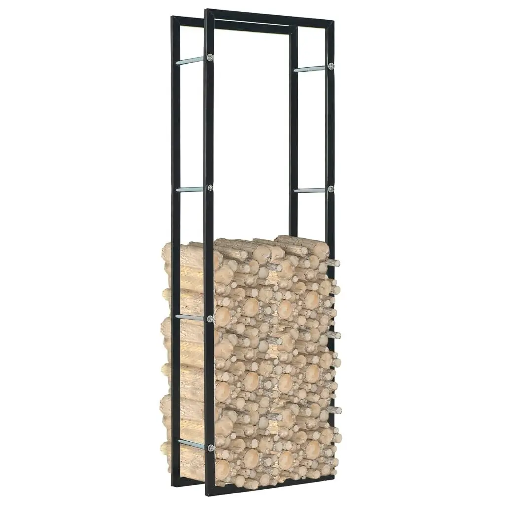 Firewood Rack Black 50x20x150 cm Steel 284699