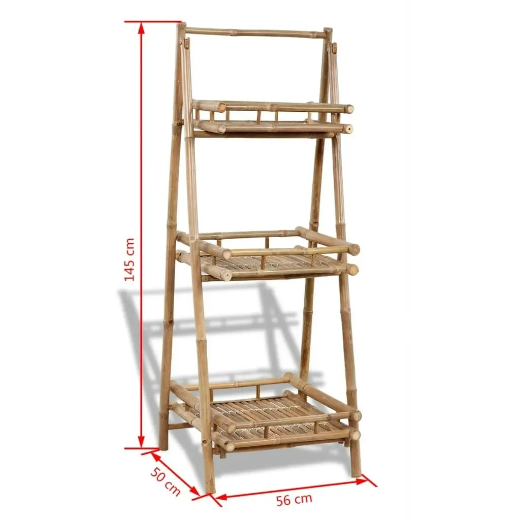 3-Tier Folding Bamboo Plant Rack 41493