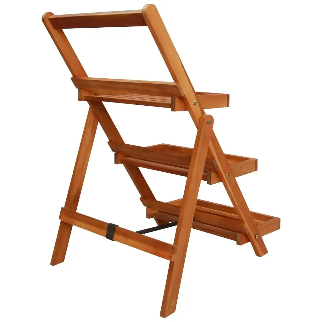 3-Tier Plant Stand 50x63x80 cm Solid Acacia Wood 43994