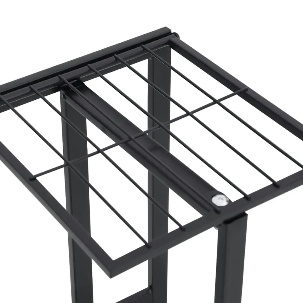 4-Floor Flower Stand 43x22x76 cm Black Metal 336108