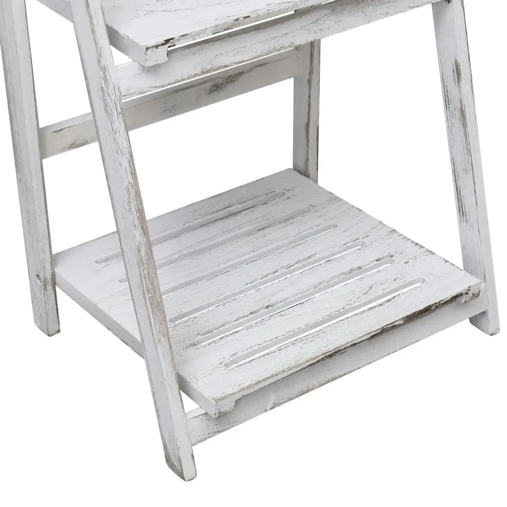 4-Tier Plant Stand White 43x33x113 cm Wood 284254