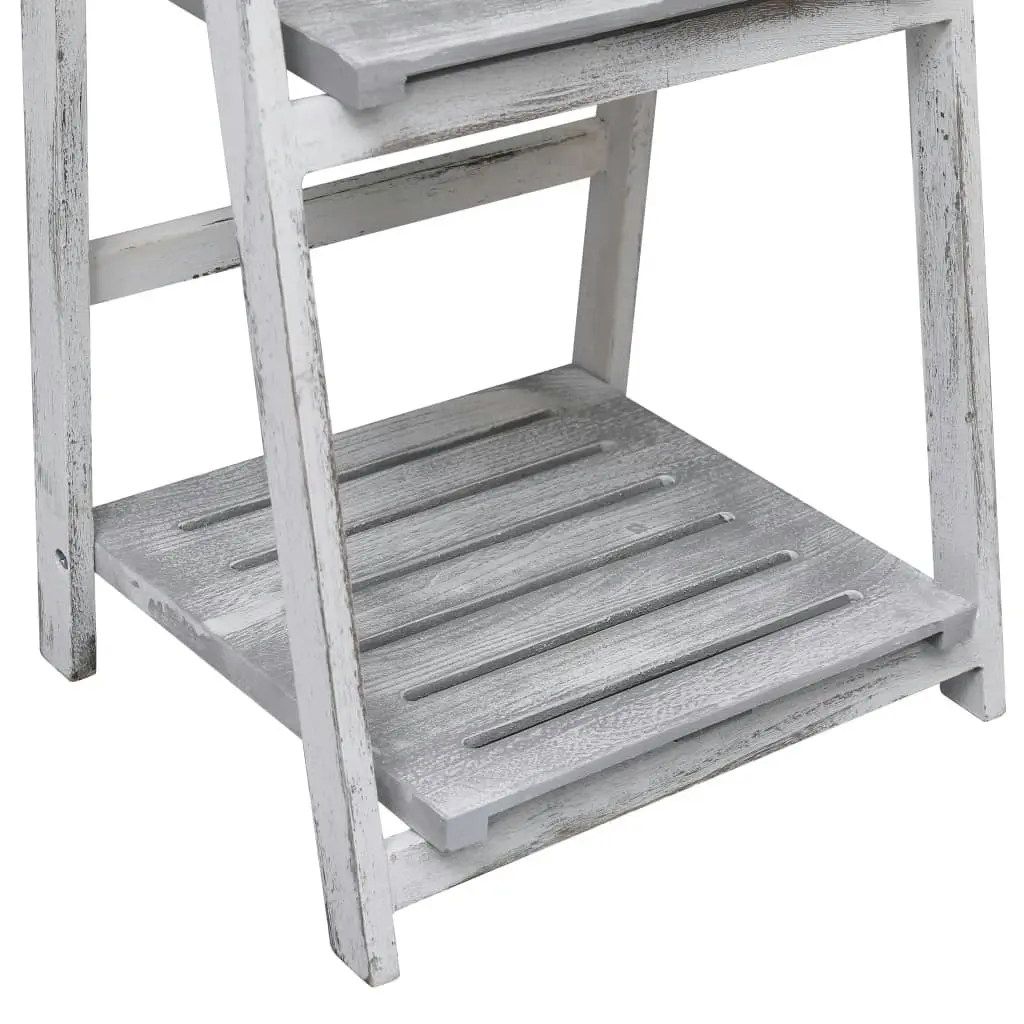 4-Tier Plant Stand Grey 43x33x113 cm Wood 284253