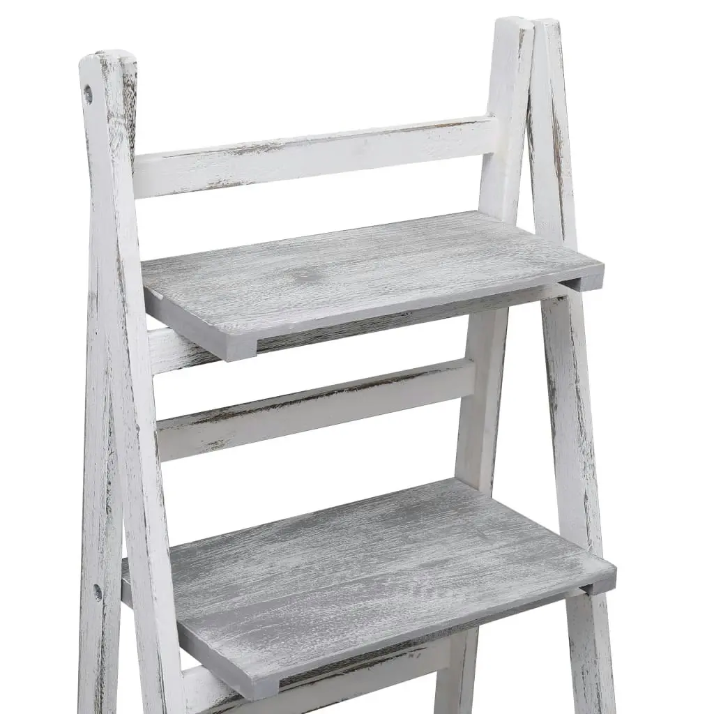 4-Tier Plant Stand Grey 43x33x113 cm Wood 284253