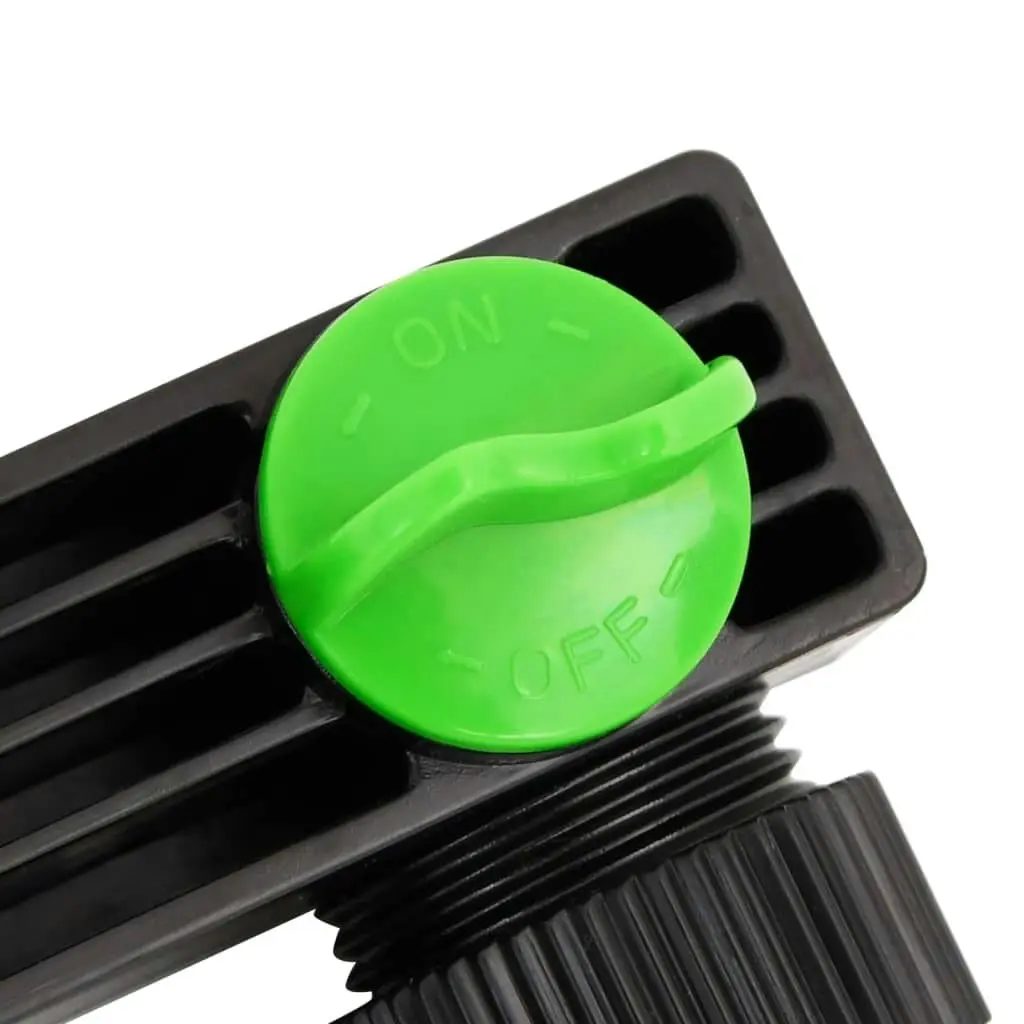 4-Way Tap Adaptor Green and Black 19.5x6x11 cm ABS & PP 154450