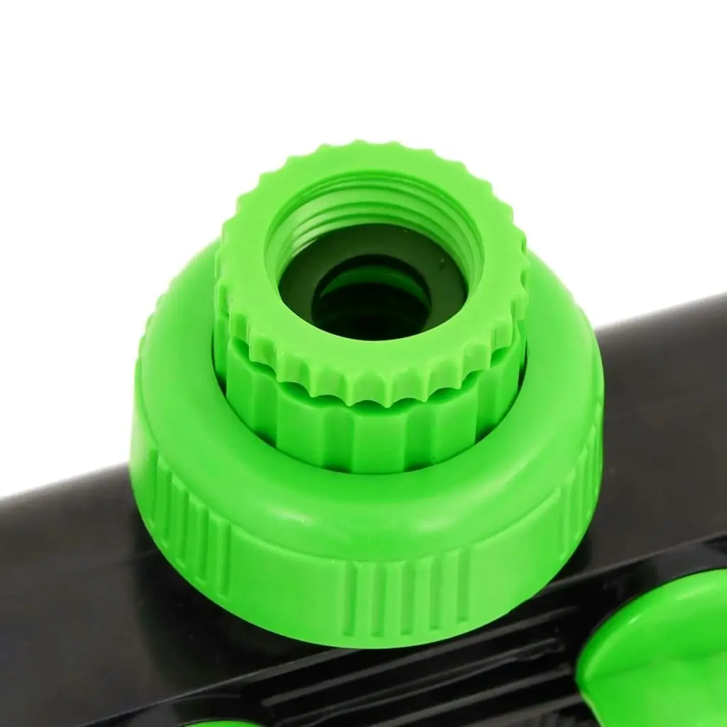 4-Way Tap Adaptor Green and Black 19.5x6x11 cm ABS & PP 154450