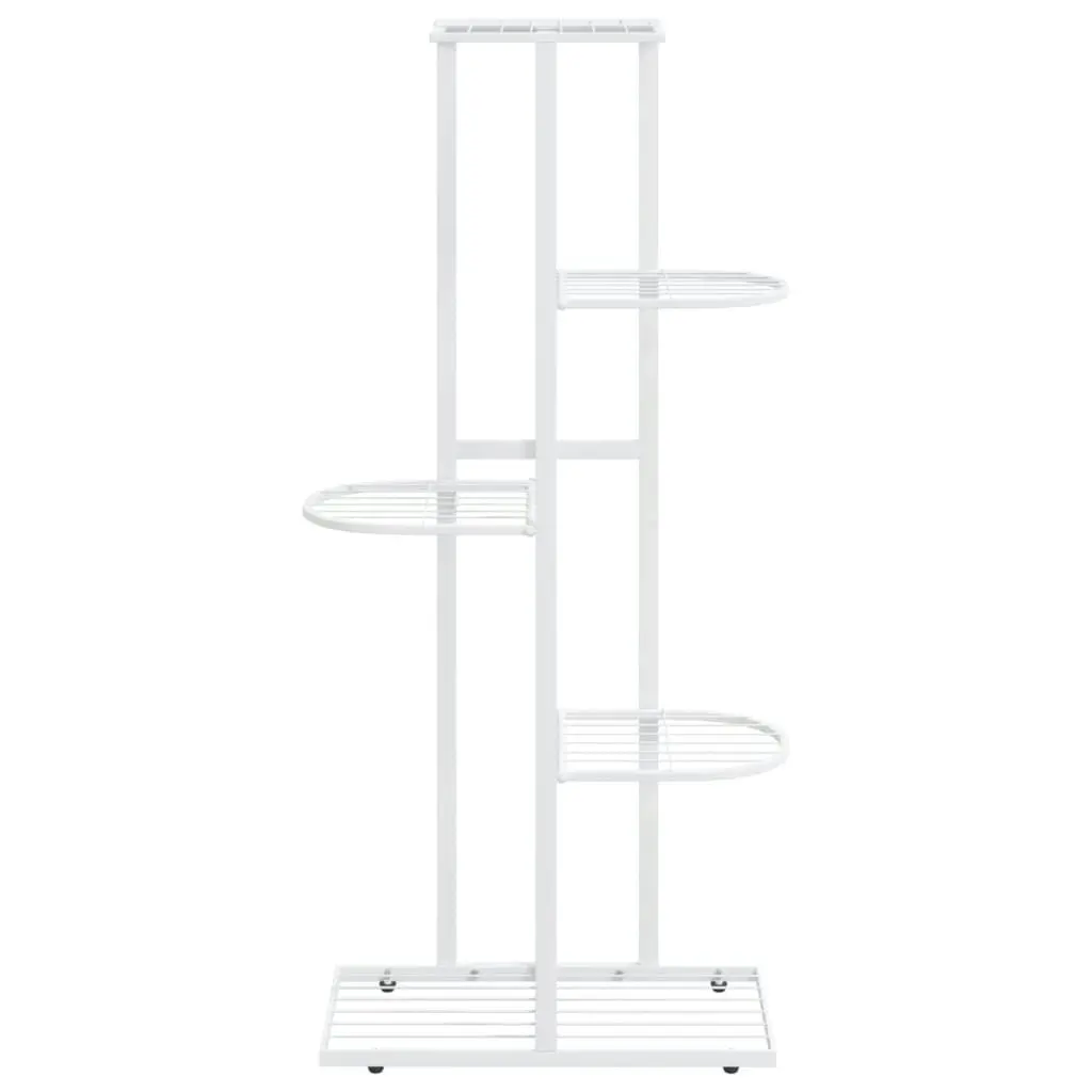 5-Floor Flower Stand 43x22x98 cm White Metal 336111