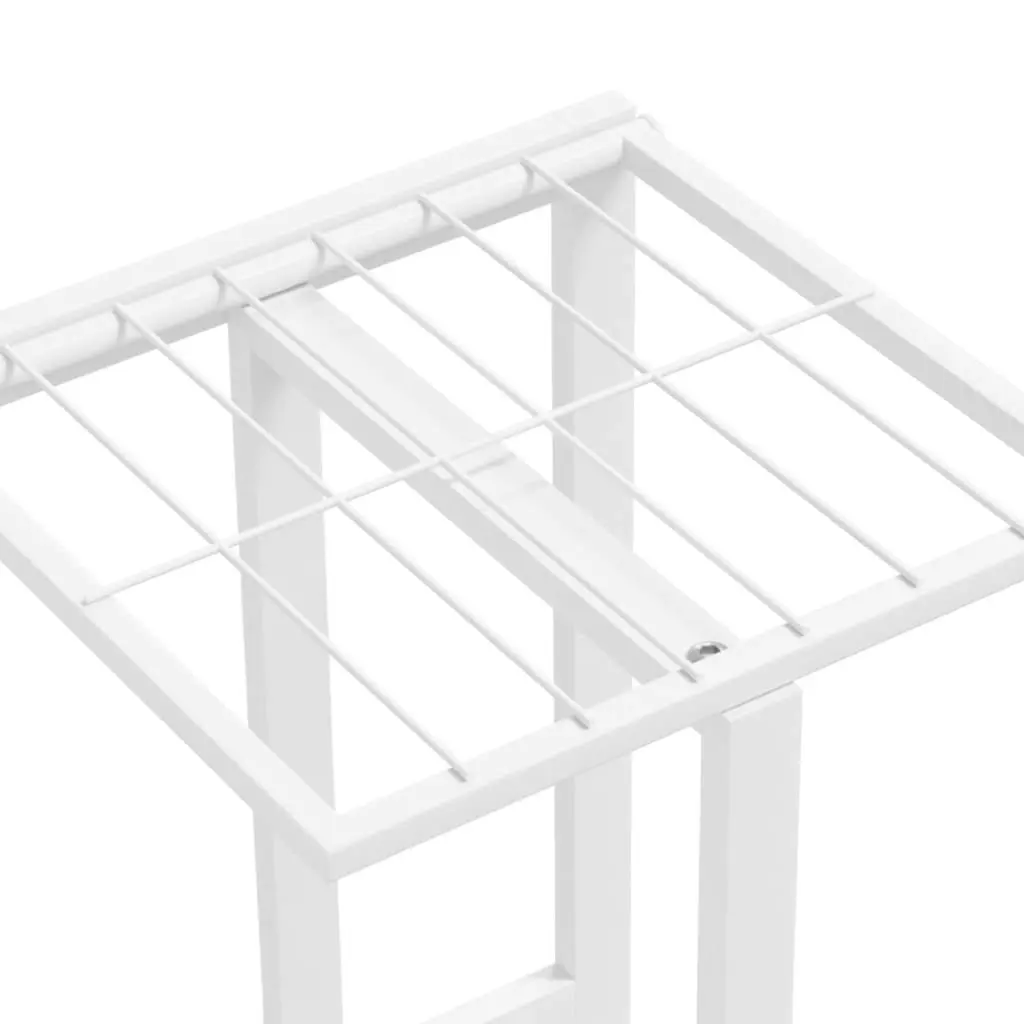 5-Floor Flower Stand 43x22x98 cm White Metal 336111