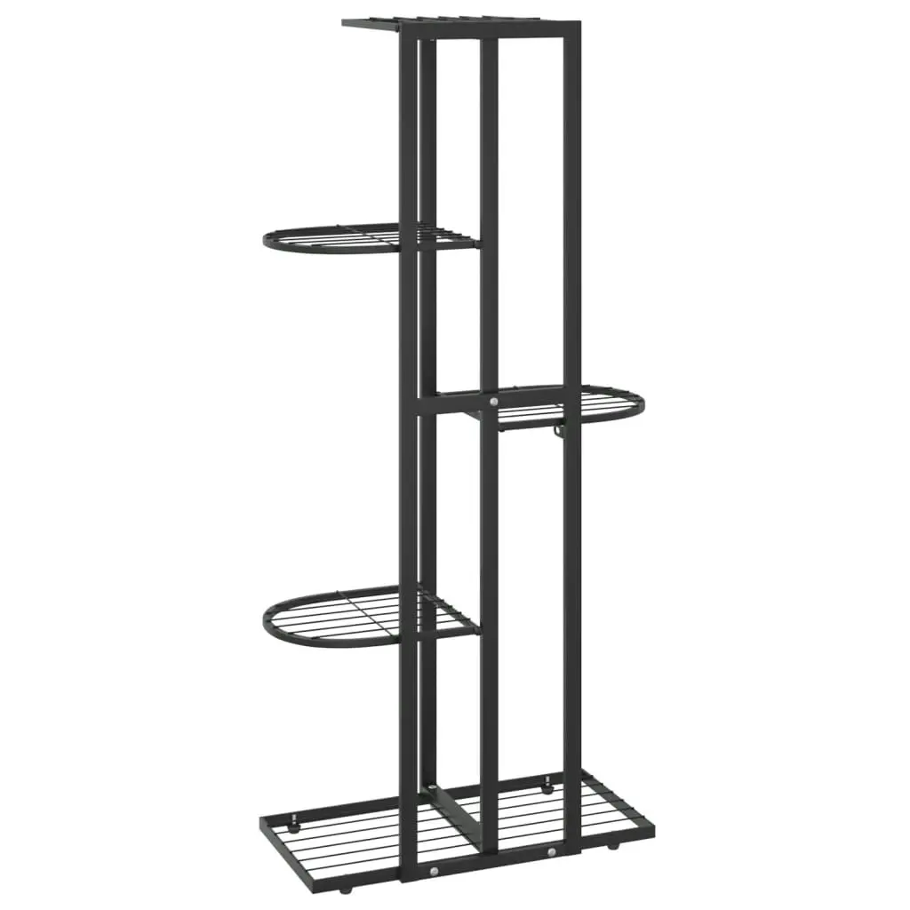 5-Floor Flower Stand 43x22x98 cm Black Metal 336110