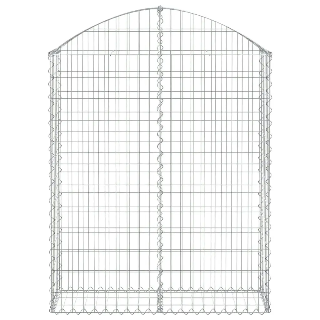 Arched Gabion Basket 100x30x120/140 cm Galvanised Iron 153426