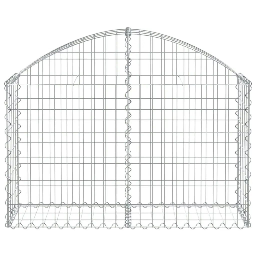 Arched Gabion Basket 100x30x60/80 cm Galvanised Iron 153423