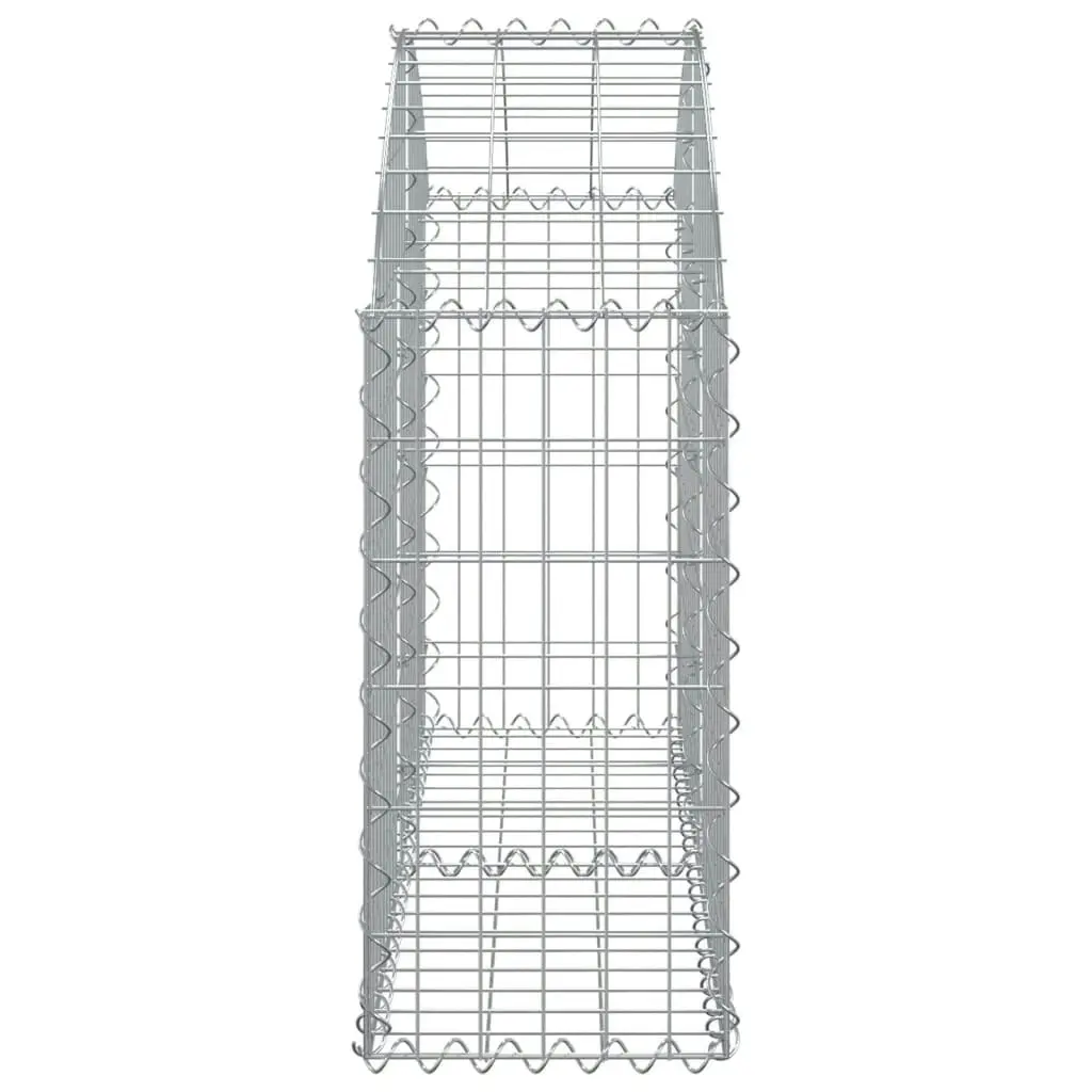 Arched Gabion Basket 100x30x60/80 cm Galvanised Iron 153423