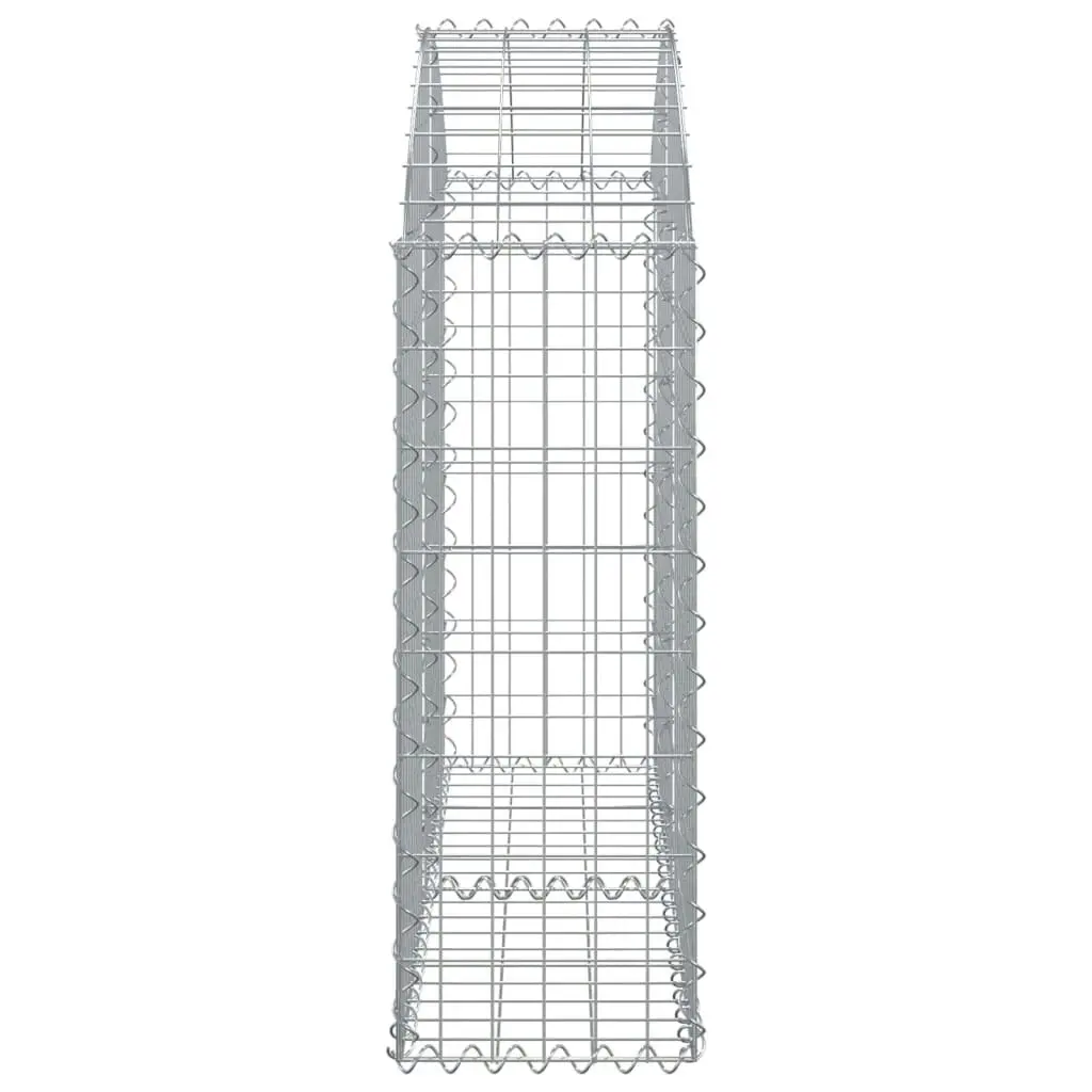 Arched Gabion Basket 100x30x80/100 cm Galvanised Iron 153424