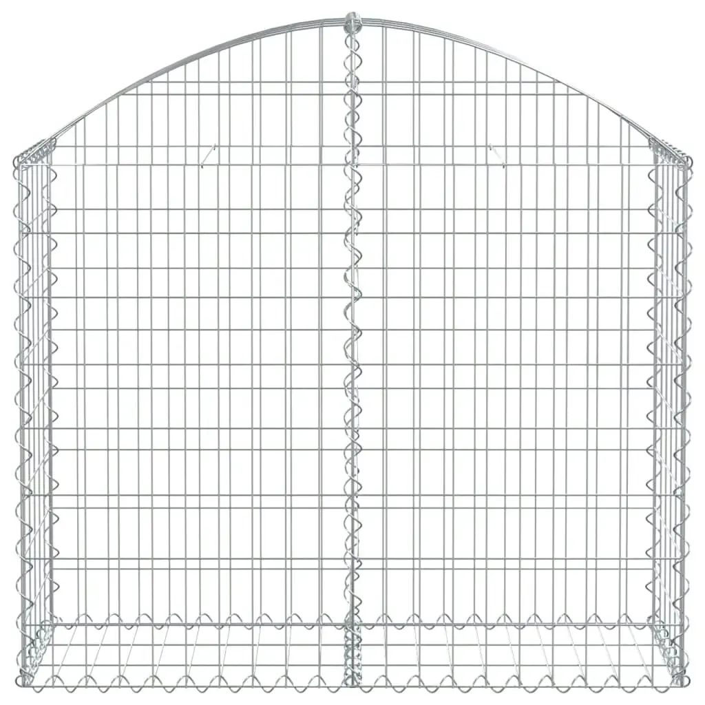 Arched Gabion Basket 100x30x80/100 cm Galvanised Iron 153424