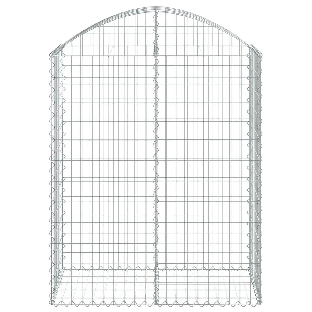 Arched Gabion Basket 100x50x120/140 cm Galvanised Iron 153436