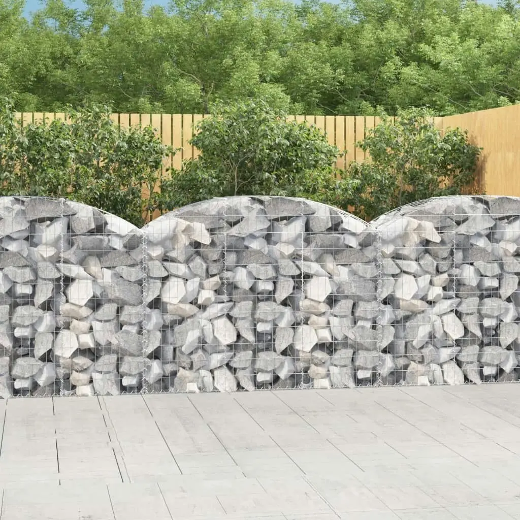 Arched Gabion Basket 150x50x100/120 cm Galvanised Iron 153455