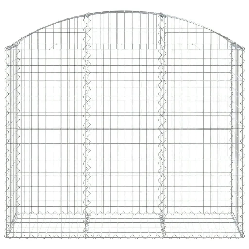 Arched Gabion Basket 150x50x120/140 cm Galvanised Iron 153456