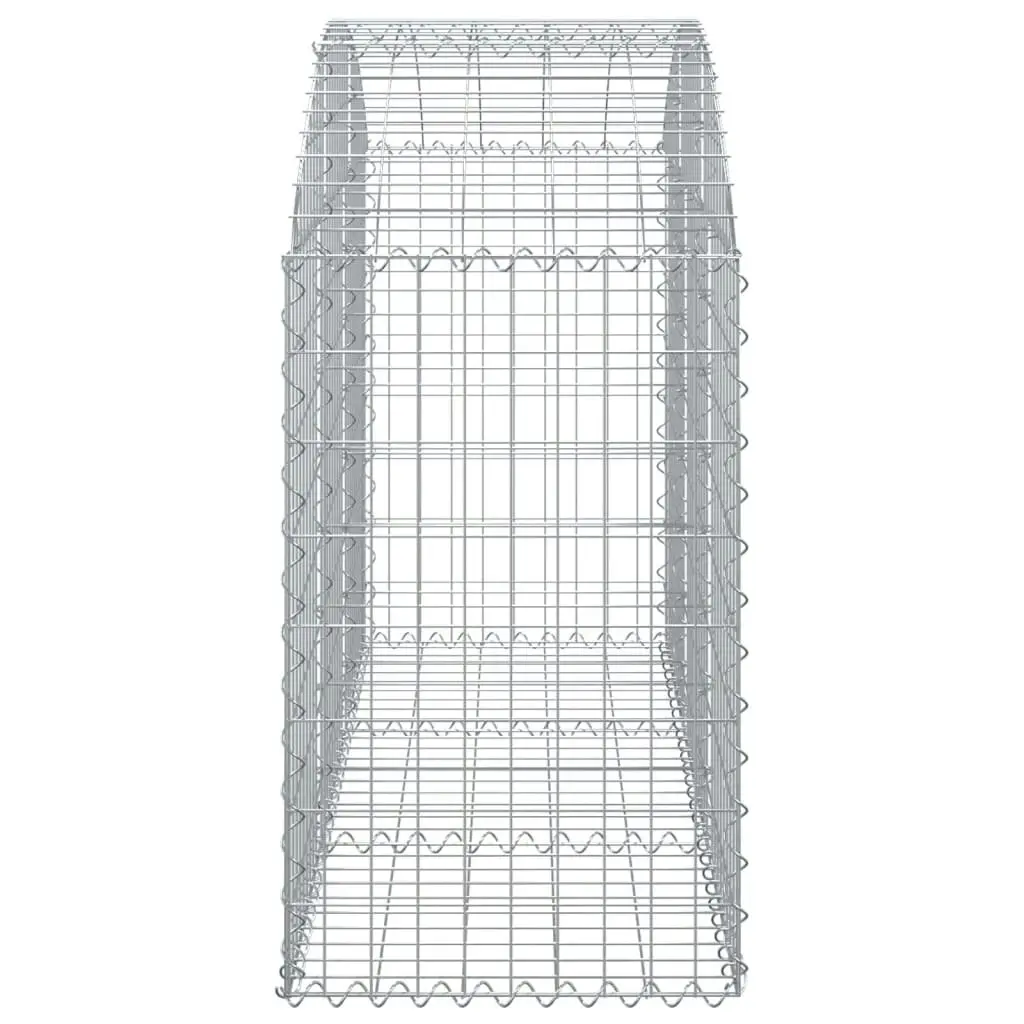 Arched Gabion Basket 150x50x80/100 cm Galvanised Iron 153454