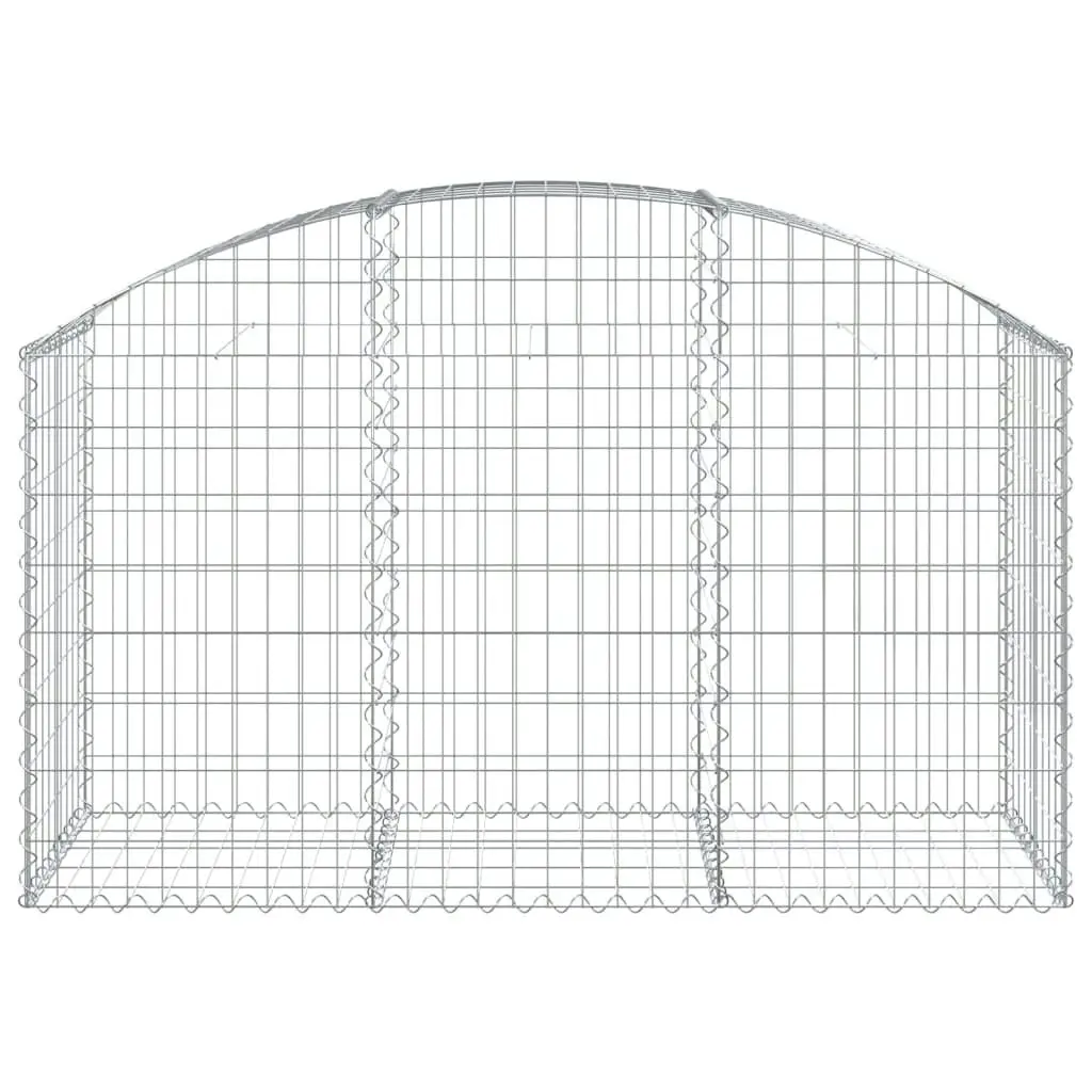 Arched Gabion Basket 150x50x80/100 cm Galvanised Iron 153454