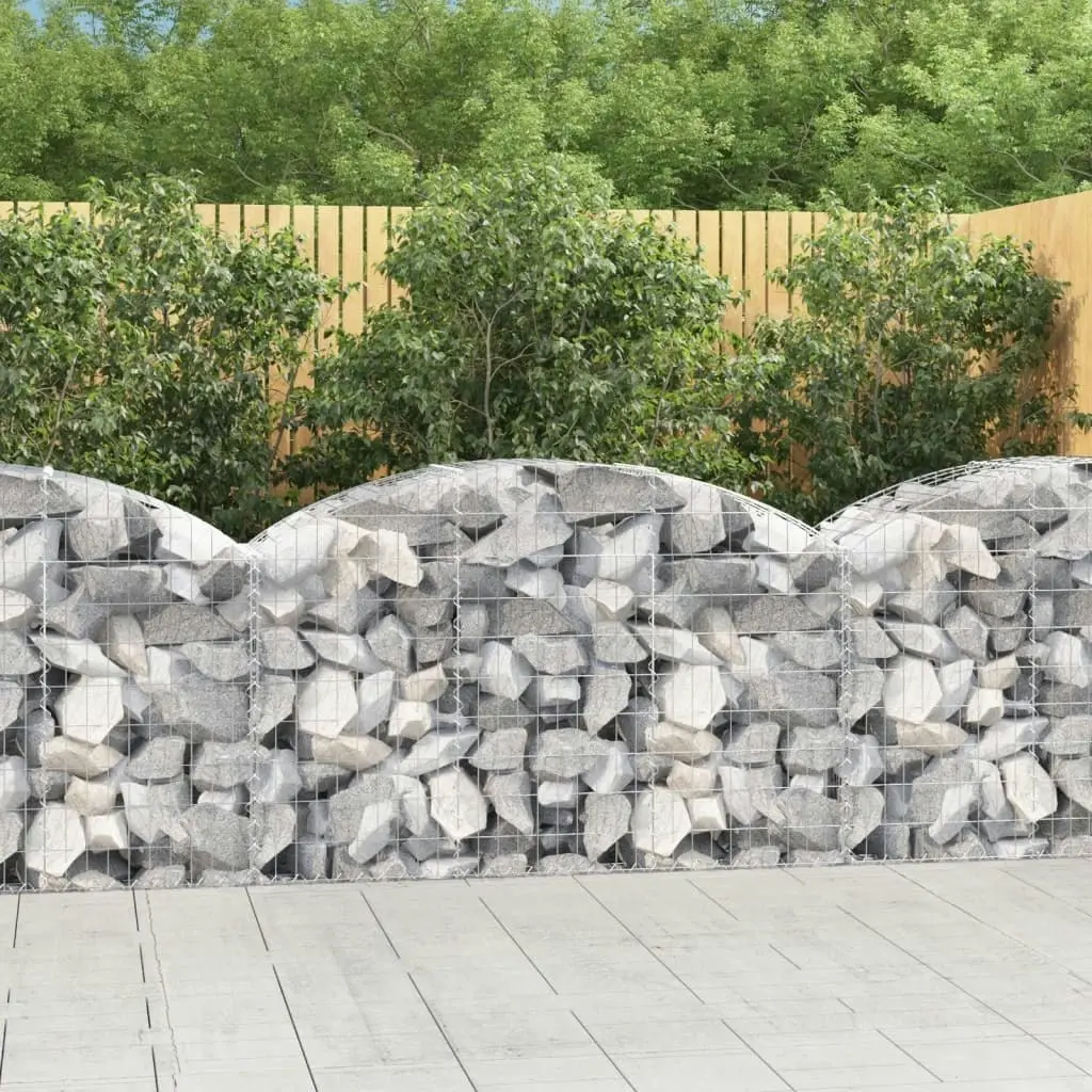 Arched Gabion Basket 150x50x80/100 cm Galvanised Iron 153454