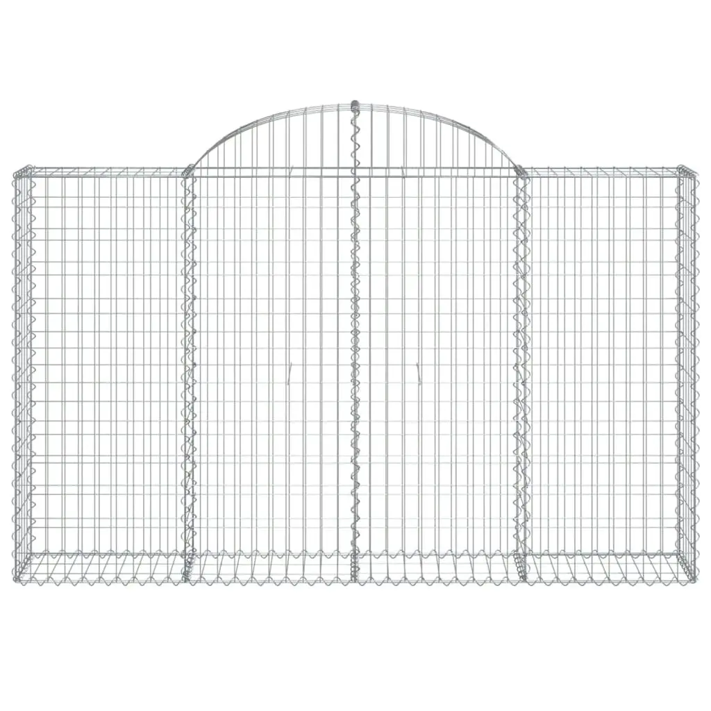 Arched Gabion Basket 200x30x120/140 cm Galvanised Iron 153486