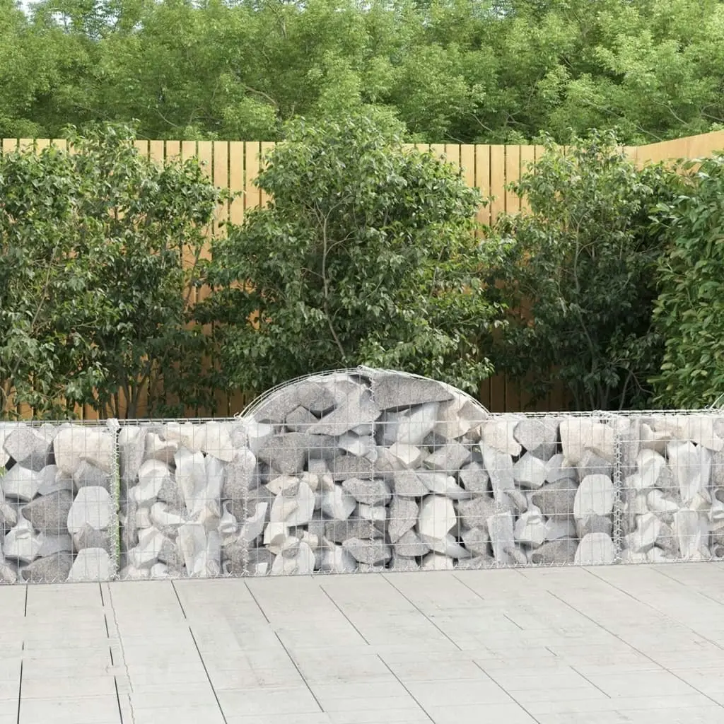 Arched Gabion Basket 200x30x60/80 cm Galvanised Iron 153483