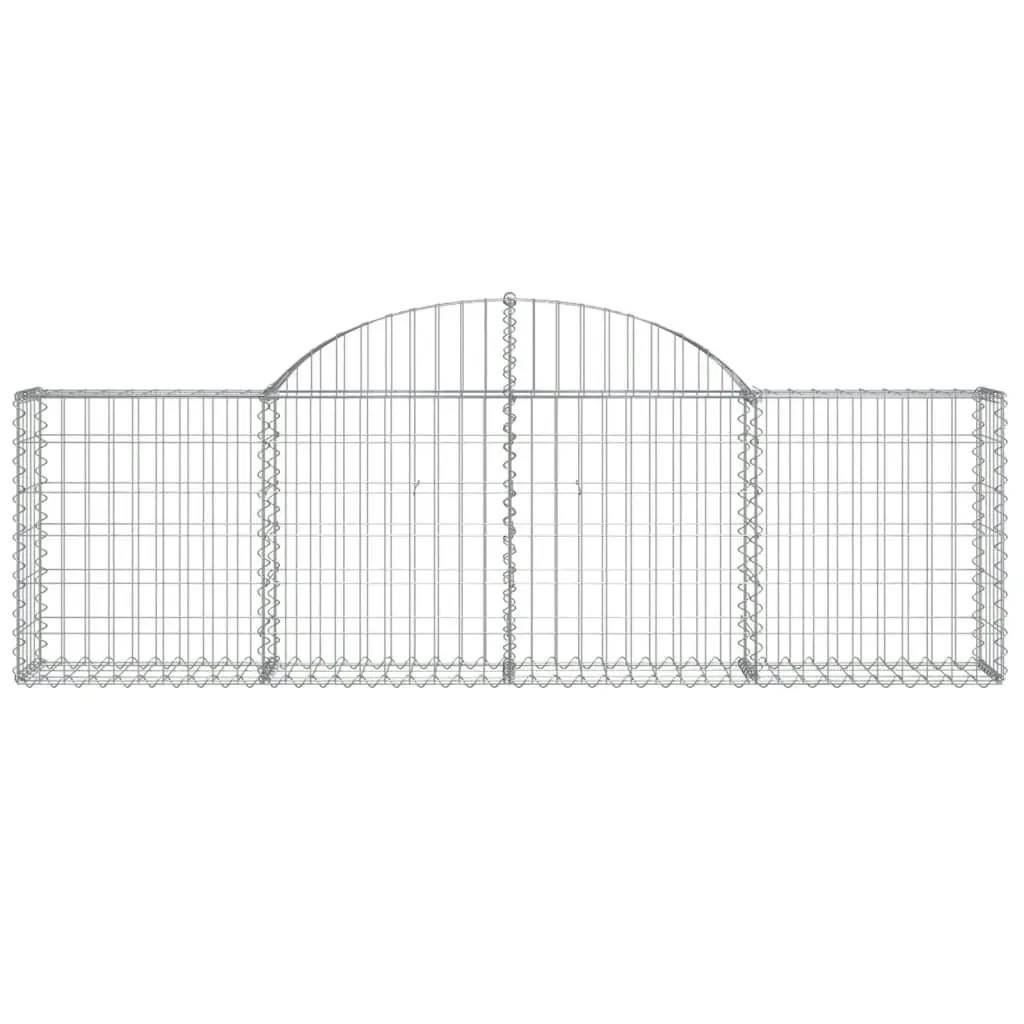 Arched Gabion Basket 200x30x60/80 cm Galvanised Iron 153483