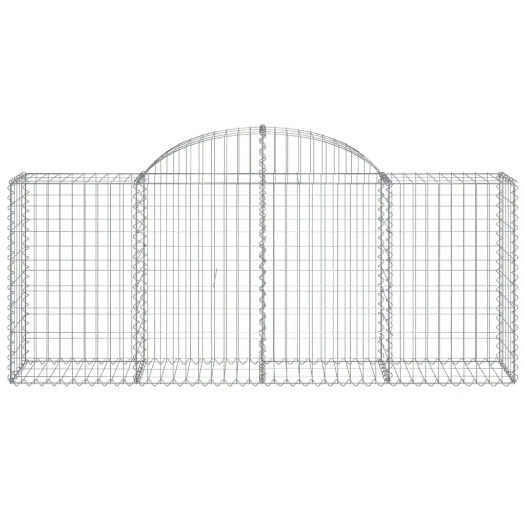 Arched Gabion Basket 200x50x80/100 cm Galvanised Iron 153494