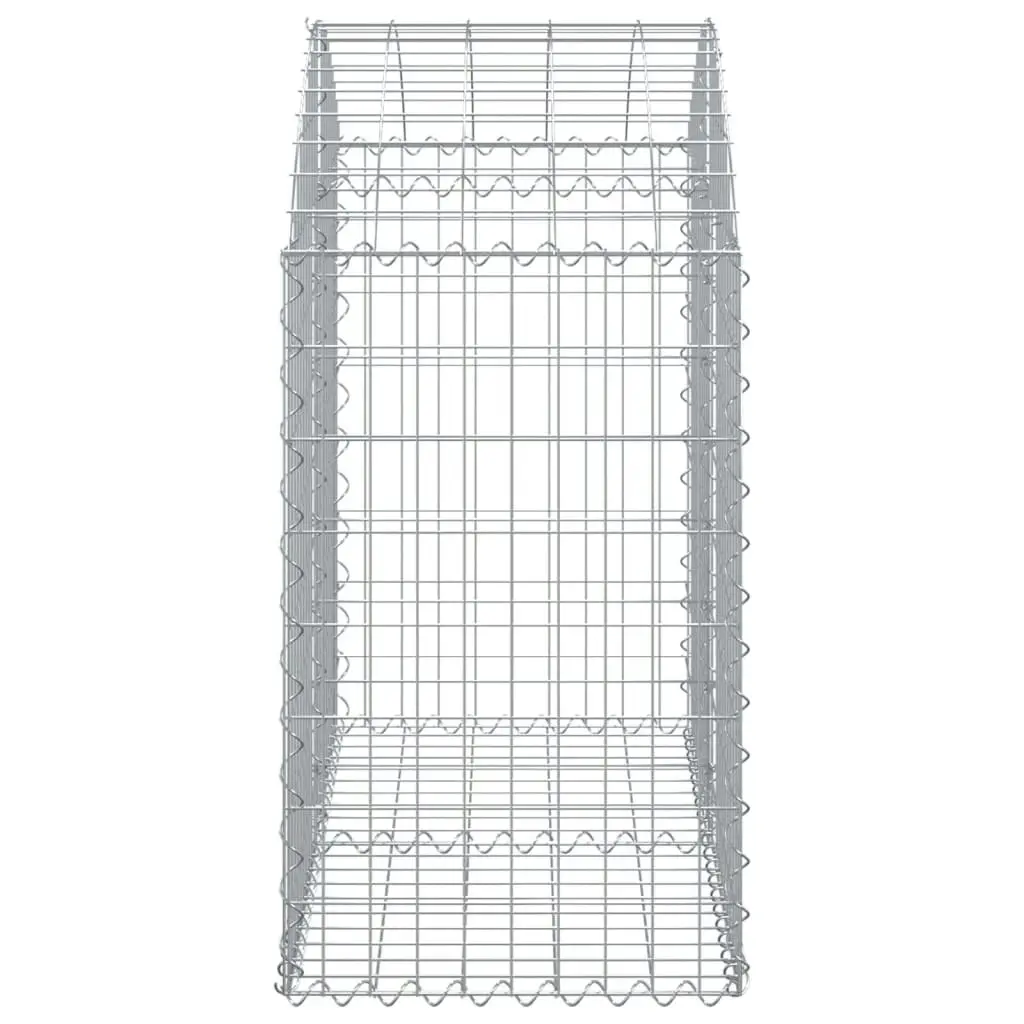 Arched Gabion Basket 100x50x80/100 cm Galvanised Iron 153434