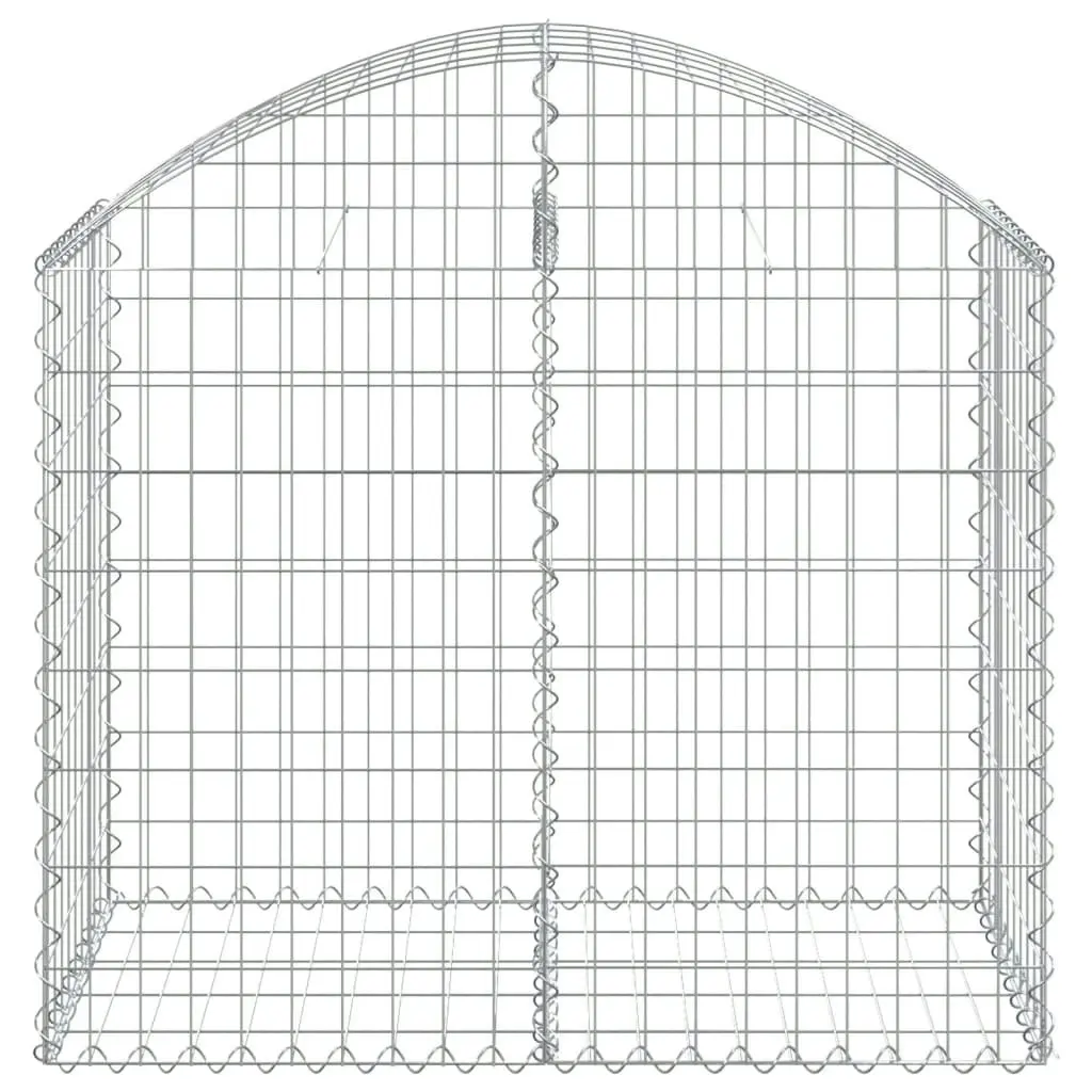 Arched Gabion Basket 100x50x80/100 cm Galvanised Iron 153434