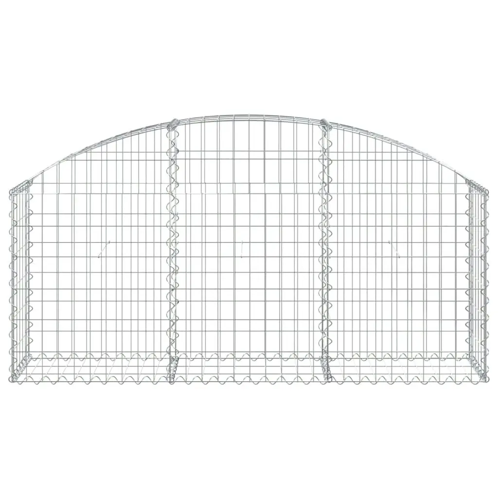 Arched Gabion Basket 150x30x60/80 cm Galvanised Iron 153443