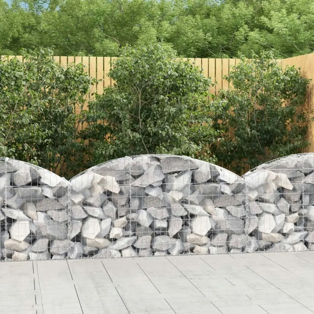 Arched Gabion Basket 150x30x60/80 cm Galvanised Iron 153443