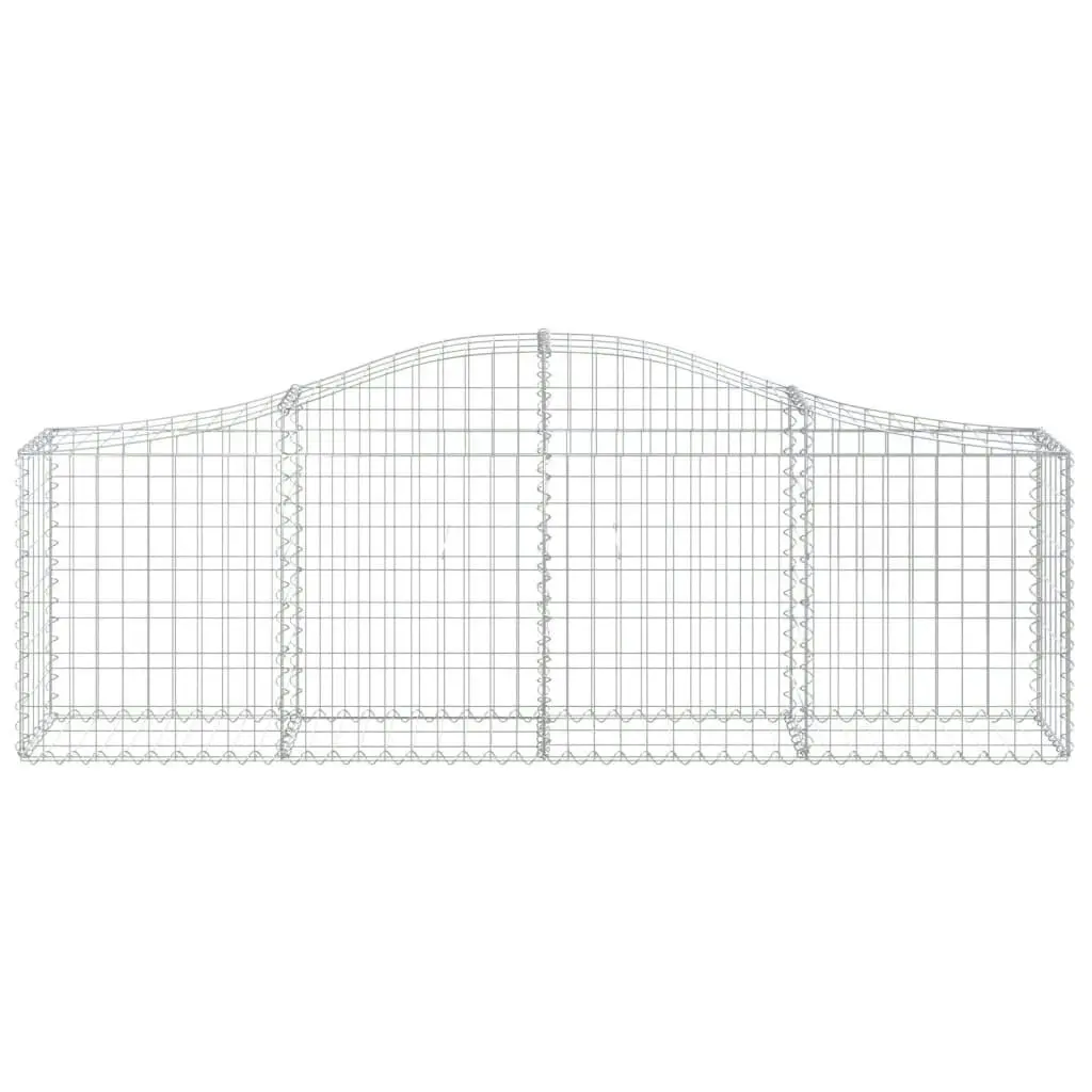 Arched Gabion Basket 200x30x60/80 cm Galvanised Iron 153383