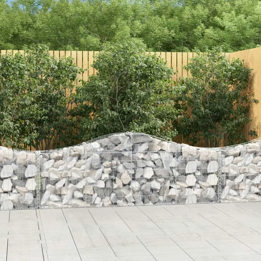 Arched Gabion Basket 200x30x60/80 cm Galvanised Iron 153383