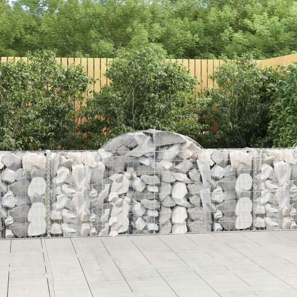 Arched Gabion Basket 200x30x80/100 cm Galvanised Iron 153484