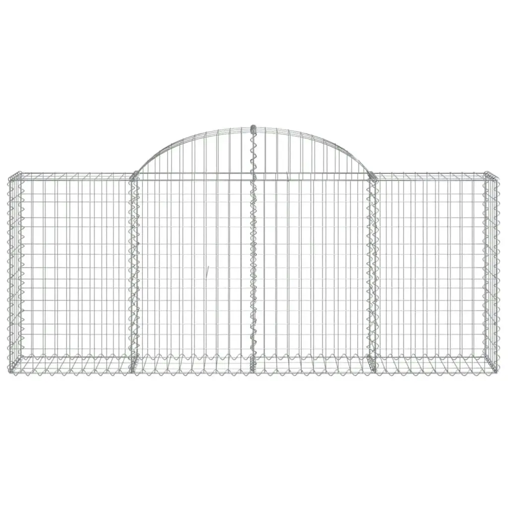 Arched Gabion Basket 200x30x80/100 cm Galvanised Iron 153484