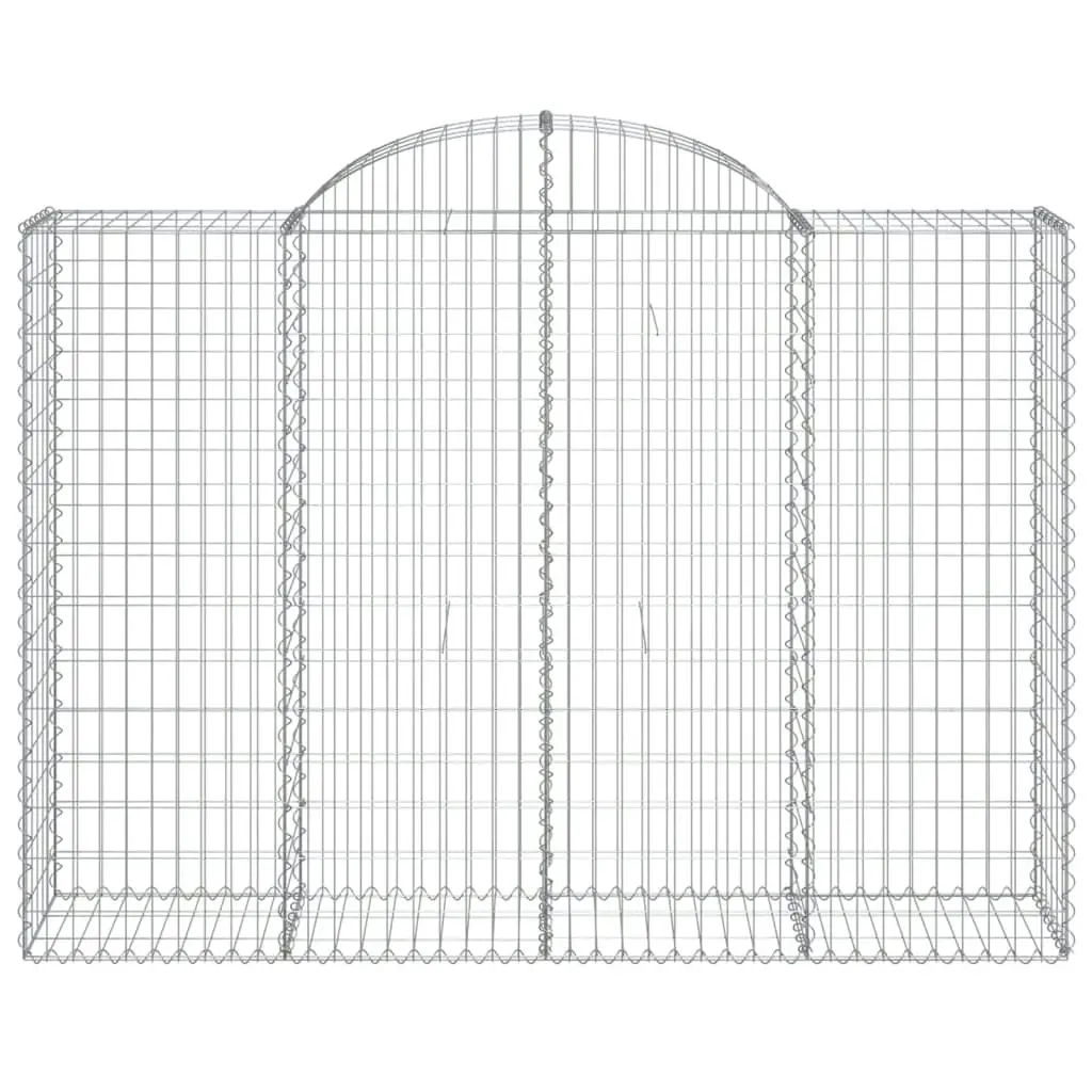 Arched Gabion Basket 200x50x140/160 cm Galvanised Iron 153497